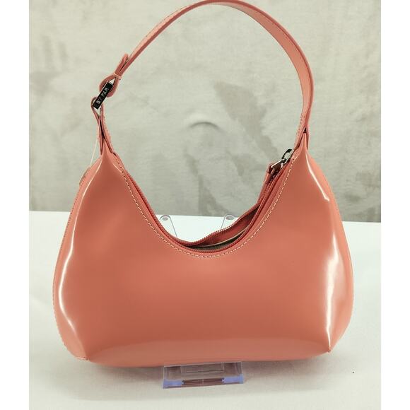 By FAR Baby Amber Beige Semi Patent Leather Apple Shoulder Bag - Picture 4 of 7